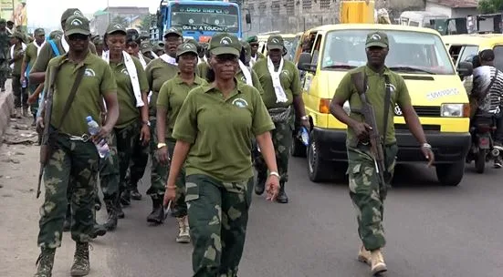 Kinshasa Marche De Sensibilisation Pour Le Recrutement Massif Des