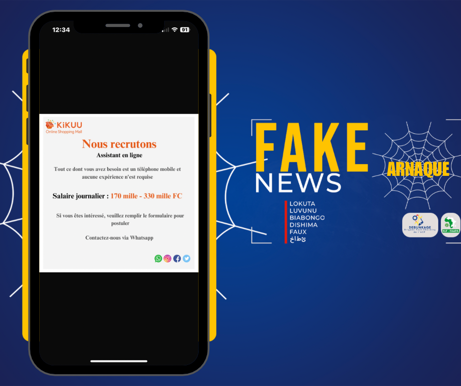 Faux ! KiKUU ne recrute pas - ACP