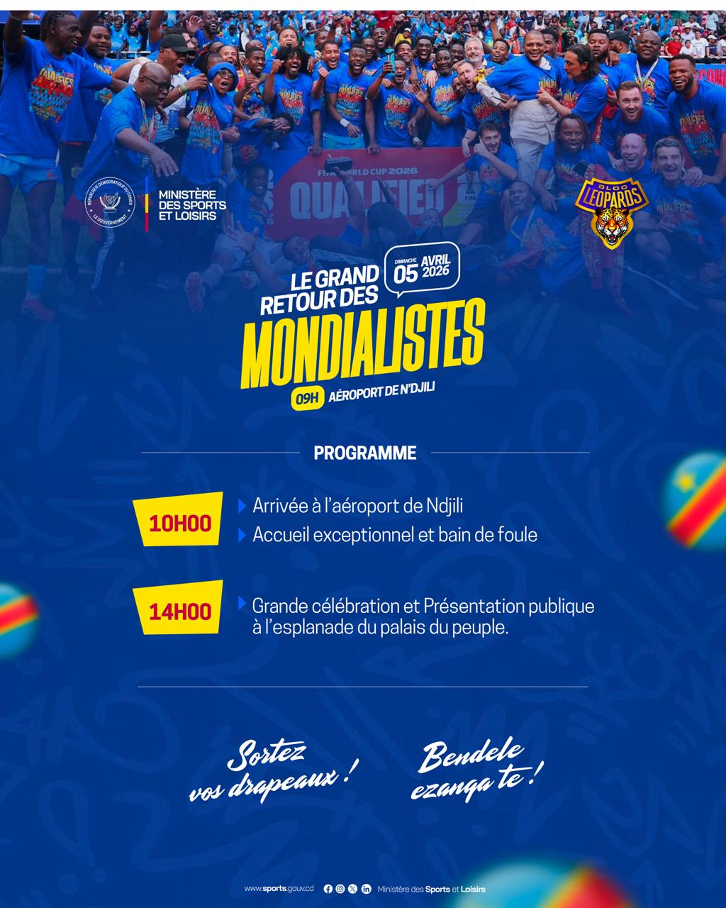RDC-Football: le retour des Léopards (RDC) à Kinshasa reporté pour le ...